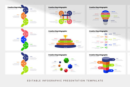 Creative Step - Infographic PowerPoint Template, Deslizar 4, 11042, Negócios — PoweredTemplate.com