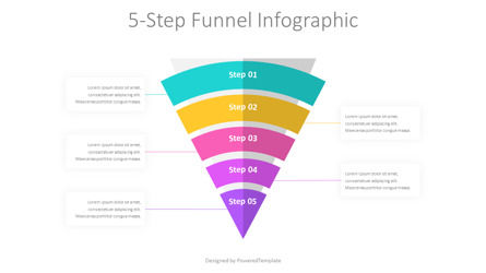 5-Step Funnel Infographic Presentation Template, Slide 2, 11046, Business Models — PoweredTemplate.com