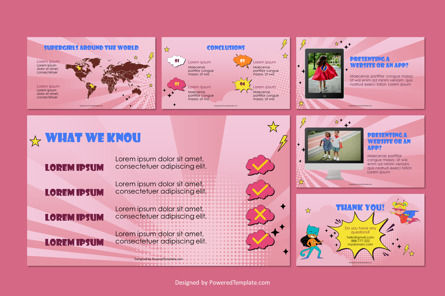 Super Power Girl Presentation Template, Slide 5, 11047, Education & Training — PoweredTemplate.com