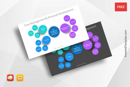 Time Management and Personal Development Mind Map, Free Google Slides Theme, 11049, Graph Charts — PoweredTemplate.com