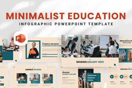 Minimalist Education - PowerPoint Template, PowerPoint-sjabloon, 11057, Bedrijf — PoweredTemplate.com