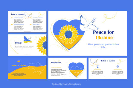 Peace for Ukraine Presentation Template, Slide 2, 11062, Education & Training — PoweredTemplate.com