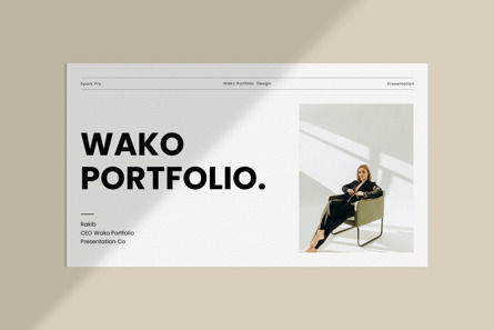 Wako Portfolio Teamplate, Slide 2, 11064, Business — PoweredTemplate.com