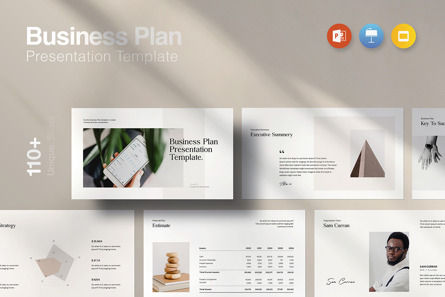 Business Plan Presentation Template, PowerPoint-sjabloon, 11071, Bedrijf — PoweredTemplate.com