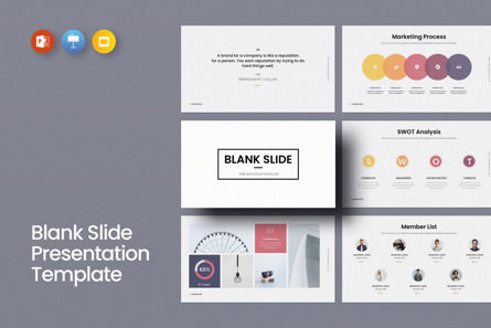 Blank Slide Presentation Template, PowerPoint-sjabloon, 11075, Bedrijf — PoweredTemplate.com