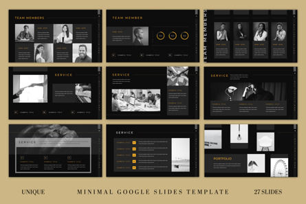 Minimal Dark Business Google Slides Template, Folie 3, 11081, Business — PoweredTemplate.com