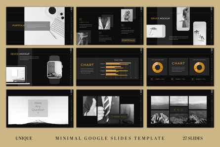 Minimal Dark Business Google Slides Template, Slide 4, 11081, Lavoro — PoweredTemplate.com