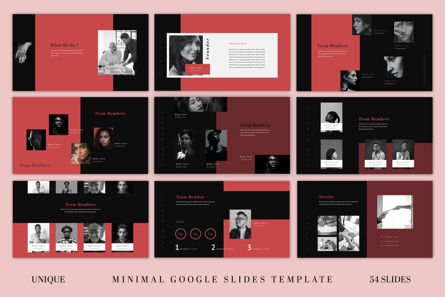 Dark Minimal Google Slides Presentation Template, 幻灯片 4, 11083, 商业 — PoweredTemplate.com