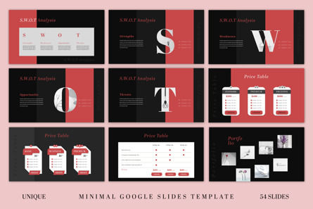 Dark Minimal Google Slides Presentation Template, Deslizar 6, 11083, Negócios — PoweredTemplate.com
