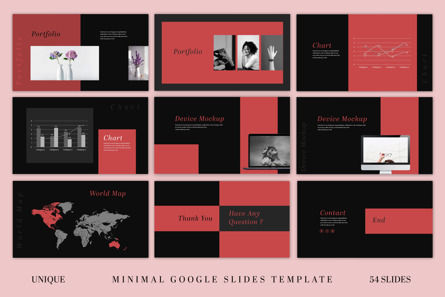Dark Minimal Google Slides Presentation Template, Deslizar 7, 11083, Negócios — PoweredTemplate.com