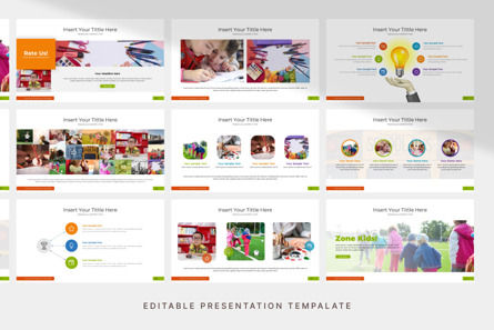 Children Presentation - PowerPoint Template, Slide 4, 11088, Education & Training — PoweredTemplate.com