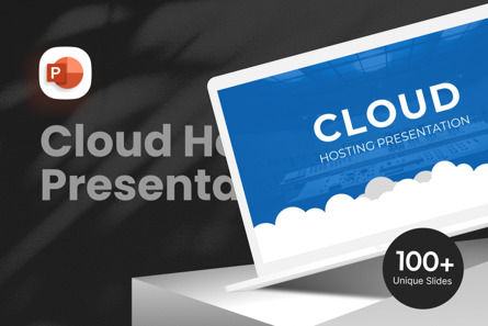 Cloud Hosting - PowerPoint Template, 11085, Business — PoweredTemplate.com