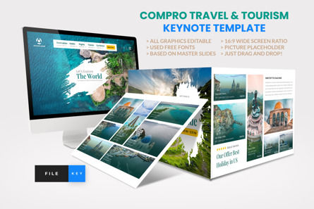 Company Profile Travel and Tourism Keynote Template, 11087, Business — PoweredTemplate.com