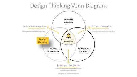 Design Thinking Venn Diagram Presentation Template, Slide 2, 11089, Business Models — PoweredTemplate.com