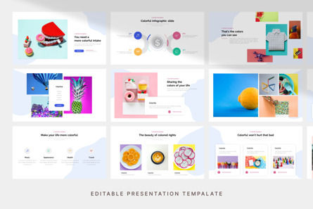 Colorful Presentation - PowerPoint Template, Deslizar 3, 11090, Abstrato/Texturas — PoweredTemplate.com