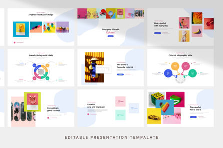 Colorful Presentation - PowerPoint Template, Slide 4, 11090, Astratto/Texture — PoweredTemplate.com