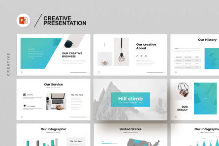 Creative Business Powerpoint Template, PowerPoint Template, 11103, Business — PoweredTemplate.com