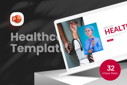 Healthcare - PowerPoint Template, PowerPoint Template, 11104, Health and Recreation — PoweredTemplate.com