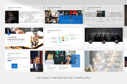 Leader Presentation - PowerPoint Template, Diapositiva 3, 11110, Negocios — PoweredTemplate.com