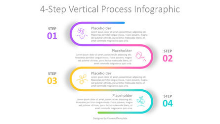 4-Step Vertical Process Infographic, Dia 2, 11112, Infographics — PoweredTemplate.com