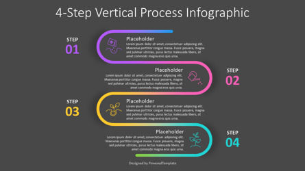 4-Step Vertical Process Infographic, Dia 3, 11112, Infographics — PoweredTemplate.com