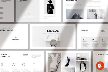 Meizue Simple Presentation Template, Dia 10, 11124, Bedrijf — PoweredTemplate.com