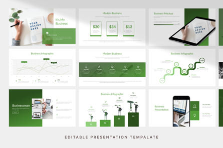 Modern Business - PowerPoint Template, Slide 3, 11127, Lavoro — PoweredTemplate.com