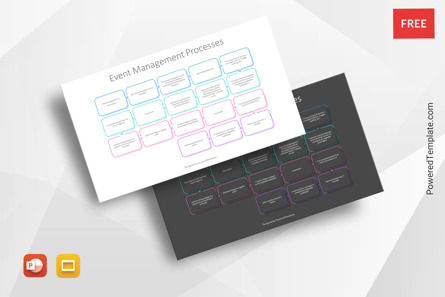 Event Management Process Template for Presentations, Gratuit Theme Google Slides, 11132, Schémas de procédés — PoweredTemplate.com