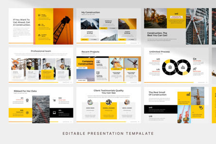 Modern Construction - PowerPoint Template, Diapositiva 3, 11134, Profesiones/ Industria — PoweredTemplate.com