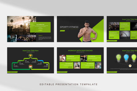 Sporty Fitness - PowerPoint Template, Deslizar 2, 11137, Negócios — PoweredTemplate.com