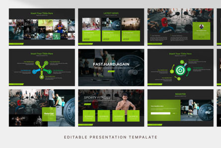 Sporty Fitness - PowerPoint Template, Deslizar 3, 11137, Negócios — PoweredTemplate.com