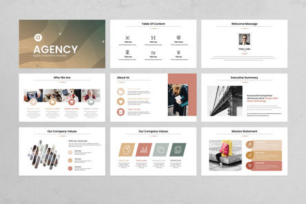 Agency Minimal Presentation Template, Deslizar 6, 11144, Negócios — PoweredTemplate.com