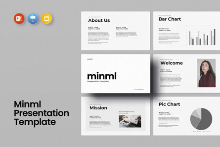 Minml Presentation Template, Modele PowerPoint, 11147, Business — PoweredTemplate.com