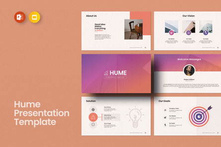 Hume Corporate Presentation Template, PowerPoint模板, 11158, 商业 — PoweredTemplate.com
