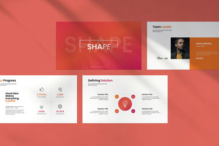 Shape Presentation Template, Dia 3, 11159, Bedrijf — PoweredTemplate.com
