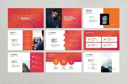 Shape Presentation Template, Diapositive 5, 11159, Business — PoweredTemplate.com