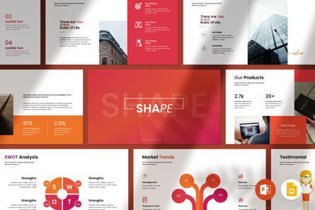 Shape Presentation Template, Slide 9, 11159, Bisnis — PoweredTemplate.com