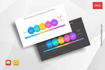 Product Development Process Diagram for Presentations, Gratis Tema de Google Slides, 11162, Modelos de negocios — PoweredTemplate.com