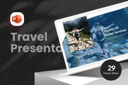 Travel Presentation - PowerPoint Template, PowerPoint-sjabloon, 11165, Bedrijf — PoweredTemplate.com