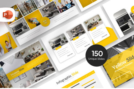 Yellow Modern - PowerPoint Template, 11169, ビジネス — PoweredTemplate.com