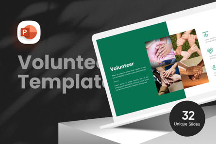 Volunteer - PowerPoint Template, PowerPoint-sjabloon, 11170, Bedrijf — PoweredTemplate.com