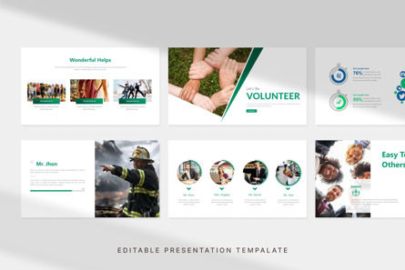 Volunteer - PowerPoint Template, Diapositiva 2, 11170, Negocios — PoweredTemplate.com