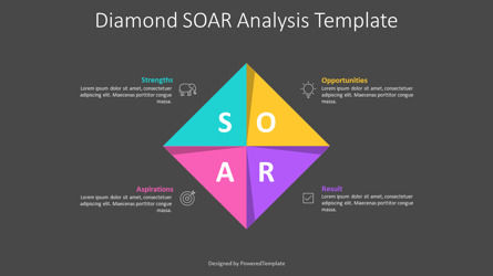 Diamond SOAR Analysis Template, Dia 3, 11171, Businessmodellen — PoweredTemplate.com