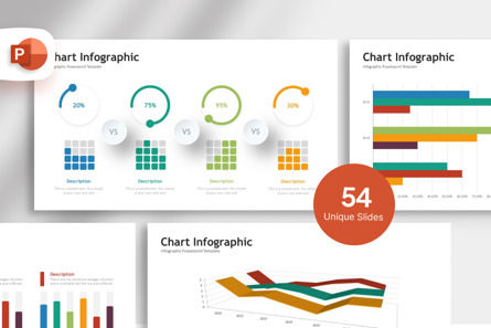 Chart Infographic - PowerPoint Template, PowerPointテンプレート, 11173, データベースの図＆グラフ — PoweredTemplate.com