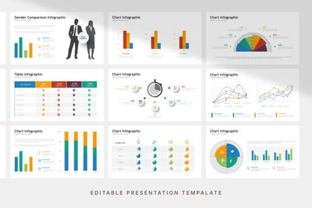 Chart Infographic - PowerPoint Template, Deslizar 4, 11173, Diagramas e Gráficos para Dados — PoweredTemplate.com