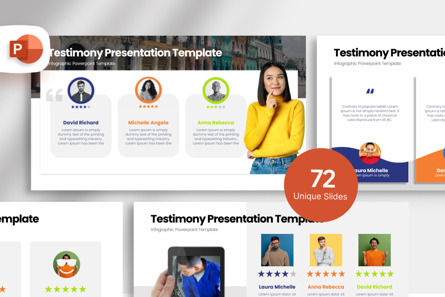 Testimony Infographic - PowerPoint Template, PowerPoint-sjabloon, 11176, Bedrijf — PoweredTemplate.com