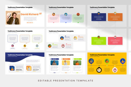 Testimony Infographic - PowerPoint Template, 슬라이드 3, 11176, 비즈니스 — PoweredTemplate.com