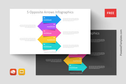 5 Opposite Arrows Infographics, Grátis Tema do Google Slides, 11186, Conceitos de Negócios — PoweredTemplate.com