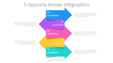 5 Opposite Arrows Infographics, スライド 2, 11186, ビジネスコンセプト — PoweredTemplate.com