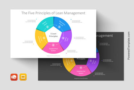 The 5 Principles of Lean Management, Google幻灯片主题, 11188, 商业模式 — PoweredTemplate.com